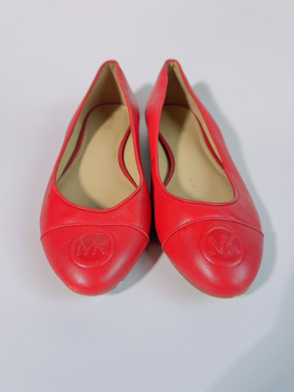 Michael Kors Dylyn Ballet Flats Red Leather Women’s Size 7.5 M